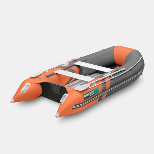 Надувная лодка GLADIATOR B330AL оранжево-темносерый