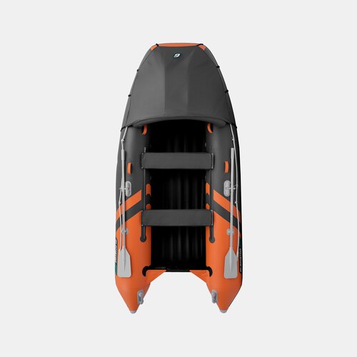 Надувная лодка GLADIATOR E350PRO оранжево-темносерый