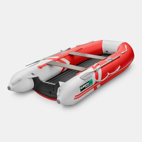 Надувная лодка GLADIATOR E350S красно-белый
