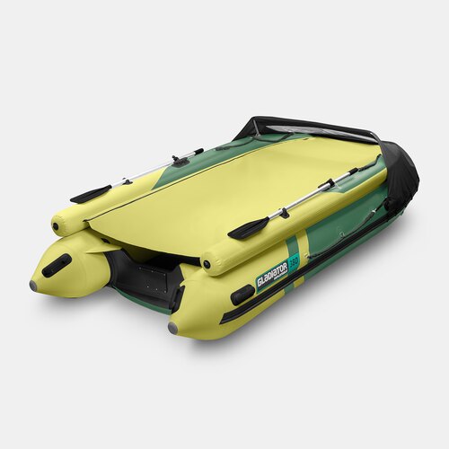 Надувная лодка GLADIATOR E380X зелено-оливковый