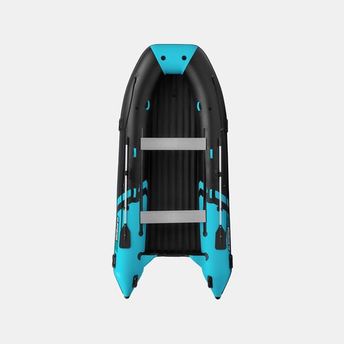 Надувная лодка GLADIATOR E420PRO черно-бирюзовый