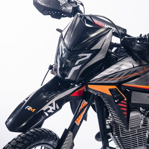 Мотоцикл Regulmoto TE (Tour Enduro) PR, 6 скоростей (черный/оранжевый, 200087-2)
