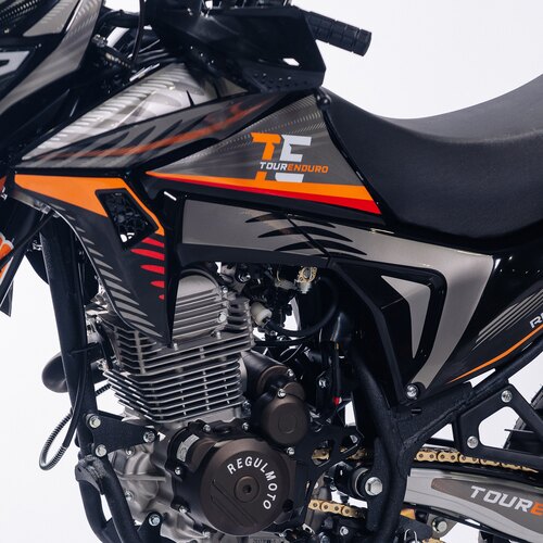 Мотоцикл Regulmoto TE (Tour Enduro) PR, 6 скоростей (черный/оранжевый, 200087-2)
